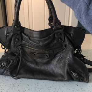 Classic Balenciaga Motorcycle Bag - Brown